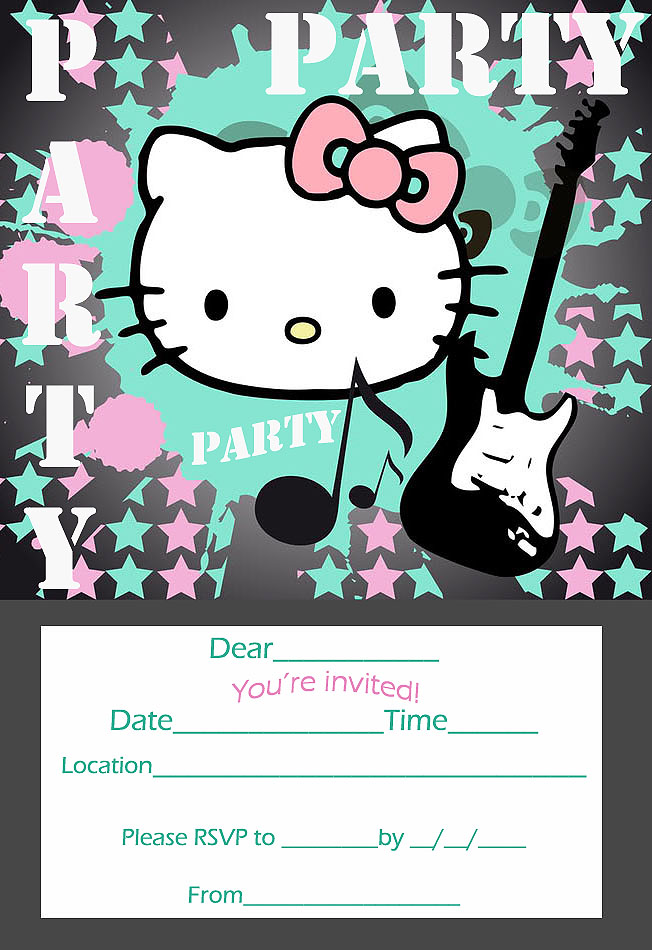 Pictures of Hello Kitty Invitations - Personalized, Custom, Birthday Party