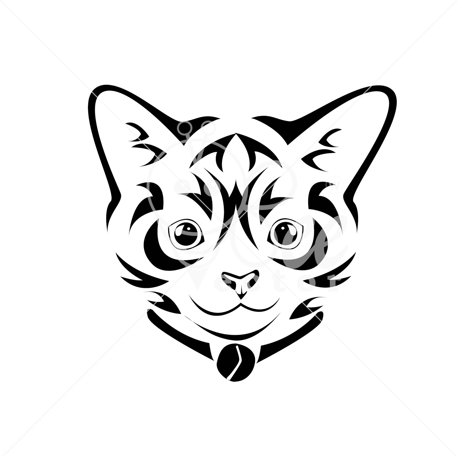 Sketsa Gambar Kepala Kucing Sobsketsa