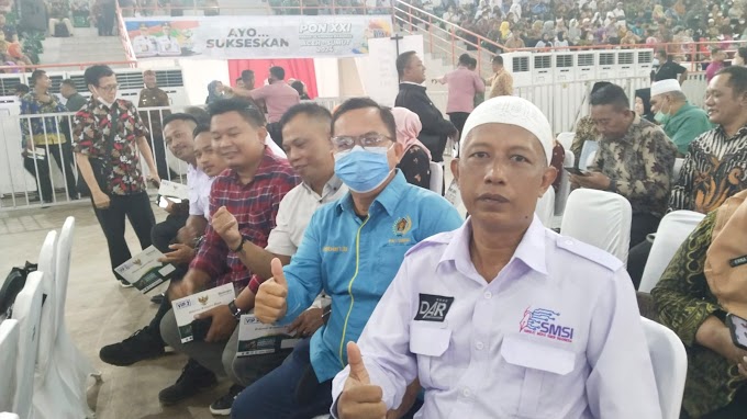 Hadiri Puncak Peringatan HPN, Pengurus SMSI Sergai Duduk Bergabung Dengan Undangan Lain