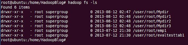 Hadoop ls command