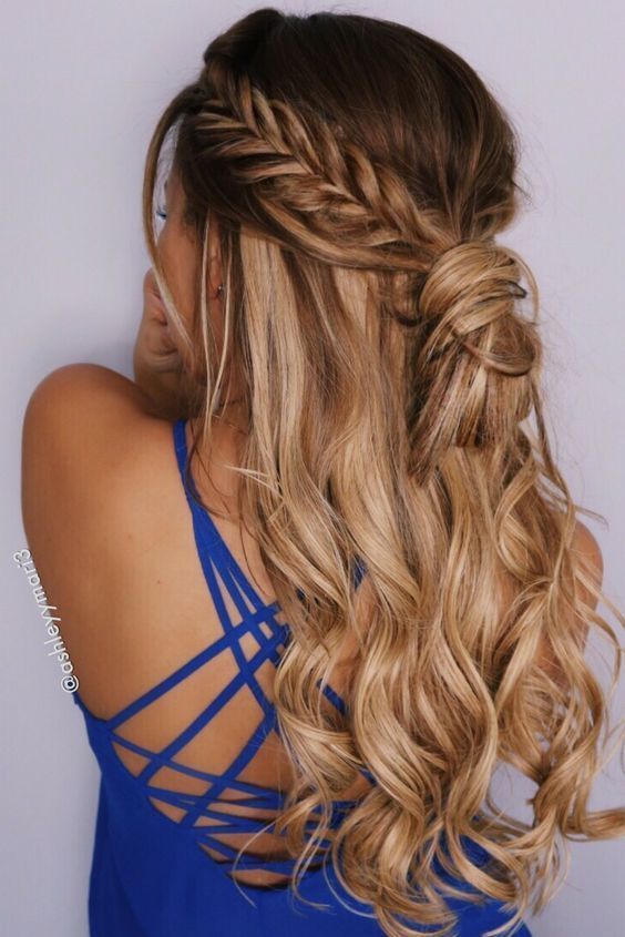 Fishtail hairstyle