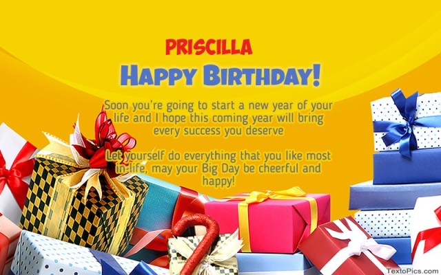 happy birthday priscilla images