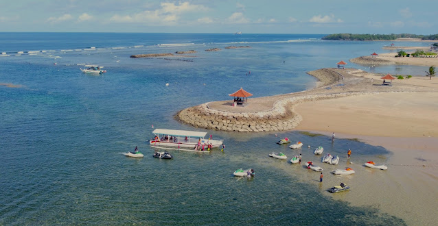 Nusa Dua Resort Beach at Nusa Dua, Bali Island, Indonesia