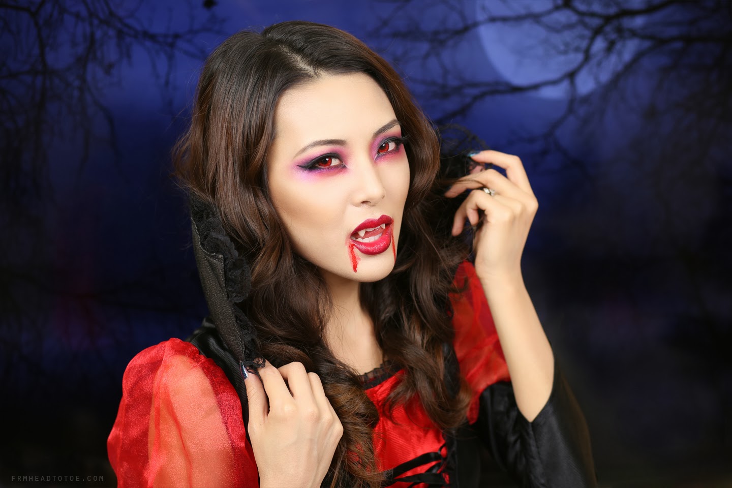 TUTORIAL Sexy Vampire Makeup Halloween 2013 From Head To Toe