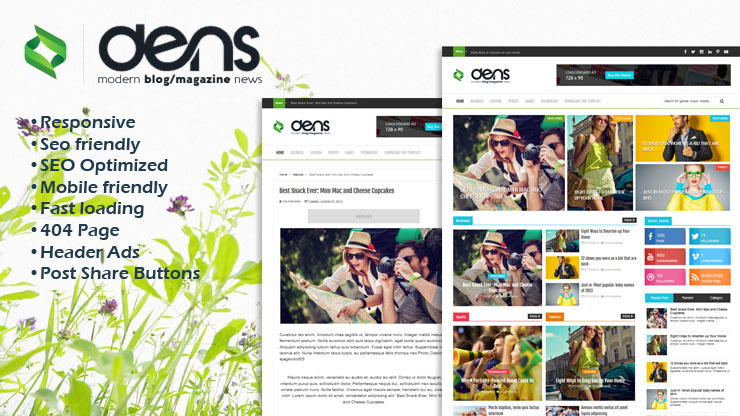 Dens Premium Premium Responsive Blogger Template