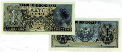  Terdiri dari cuilan satu dan dua setengah rupiah 1954 dan 1956 (seri sukubangsa)