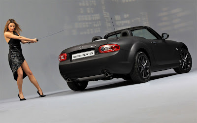 Mazda MX5 Matte Black Special Edition Rear View