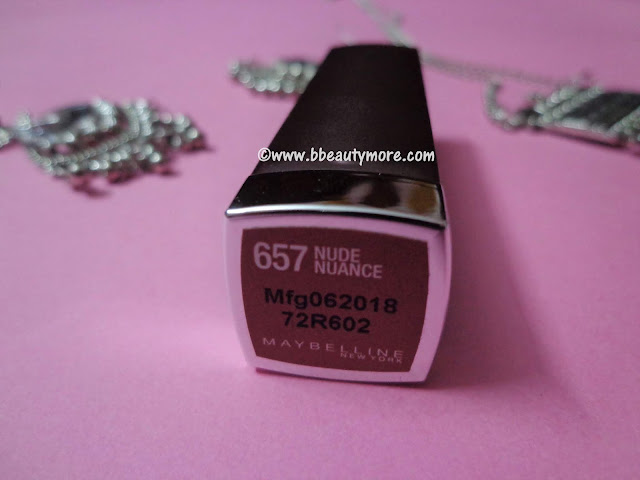 Maybelline has been winning our hearts with their latest launches. It has become a favorite drugstore makeup brand of almost every girl. I can't stop gushing over their lipsticks. There are mattes, creamy mattes, metallic ones, super stay ones, and the list goes on. From bold red to pink, purple to nude there's a perfect shade for every skin undertone. Then there's this universally flattering nude shade that is made for all skin tones. I am talking about the Creamy Matte Lipstick in Nude Nuance. It is the perfect brown nude with slightly warm undertones that suits fair to medium complexion, specially Indian girls, so anyone can flaunt it with grace.
