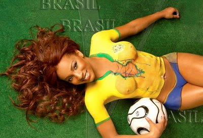 Soccer Girls Body Painting