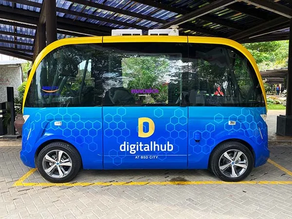 First Autonomous Vehicle at Green Office Park, BSD City