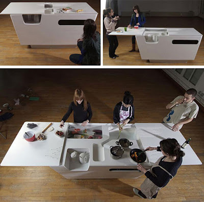 fold out contemporary kitchen island