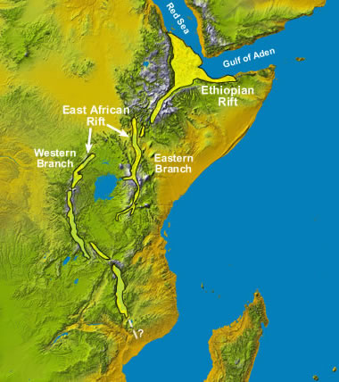 East Africas Great Rift Valley Upaya Pemisahan Lempeng Afrika Timur