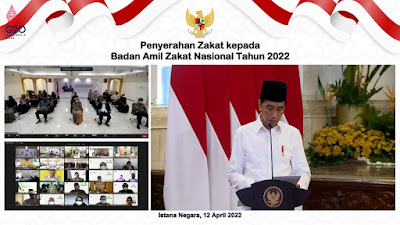 Sempurnakan Puasa, Jokowi Imbau Pejabat Negara dan Swasta Tunaikan Zakat Melalui Baznas