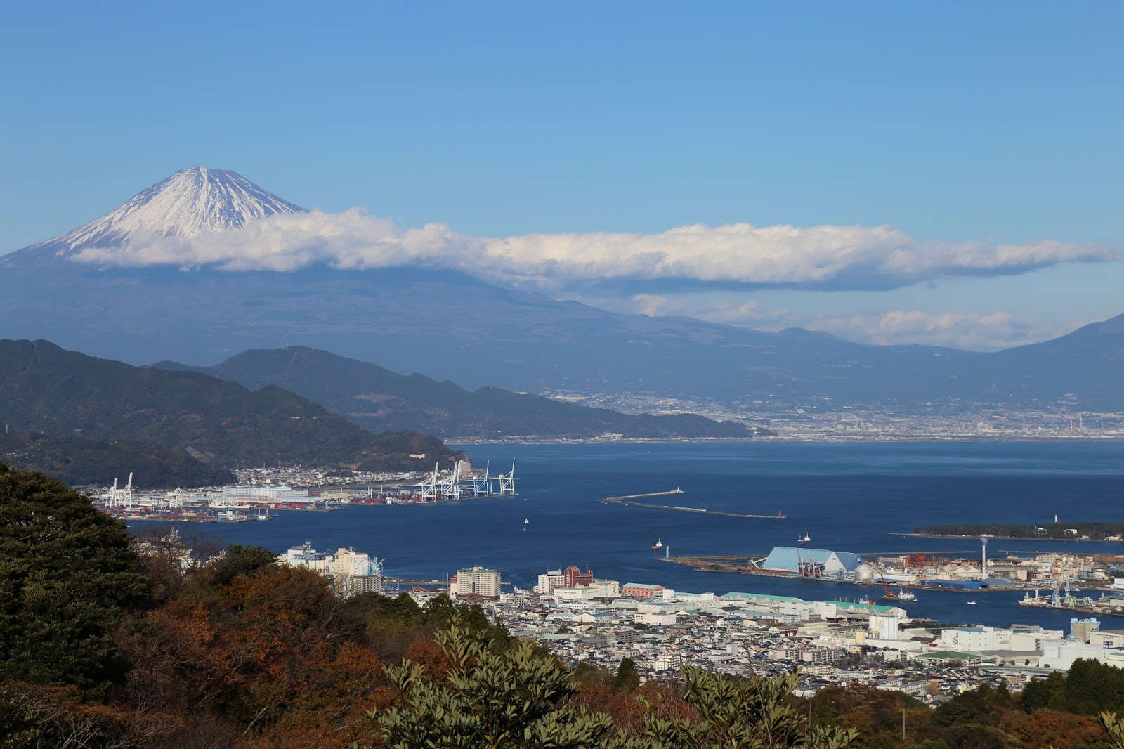 Daily Tracker 日本平からの富士山と清水の港町