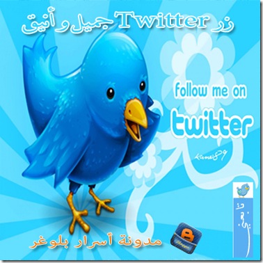 زر Twitter جميل و أنيق