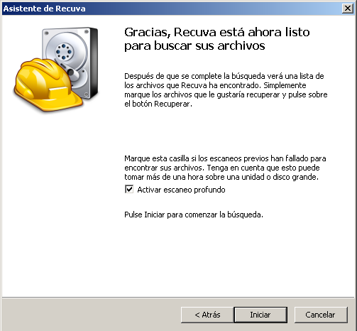 Manual de instalación de Recuva