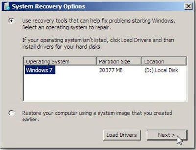 cara membuat dan menggunakan cd repair windows 7