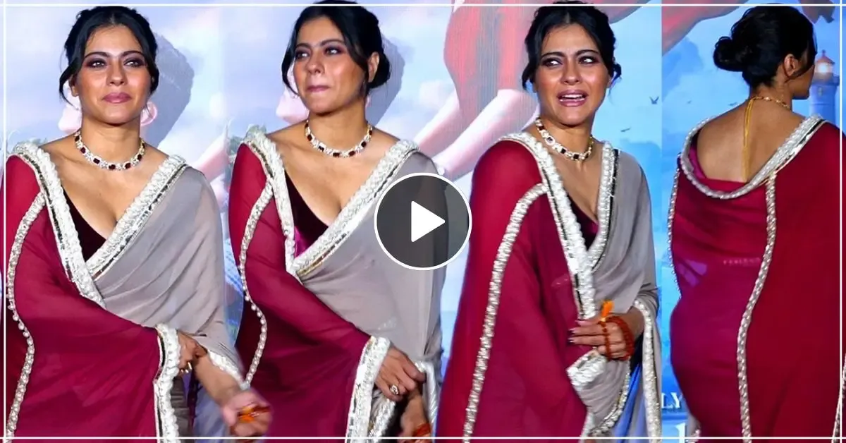 Kajol wore a saree during the premiere of the film- video viral