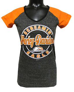 http://www.adventureharley.com/harley-davidson-womens-raglan-slub-top-gray-orange