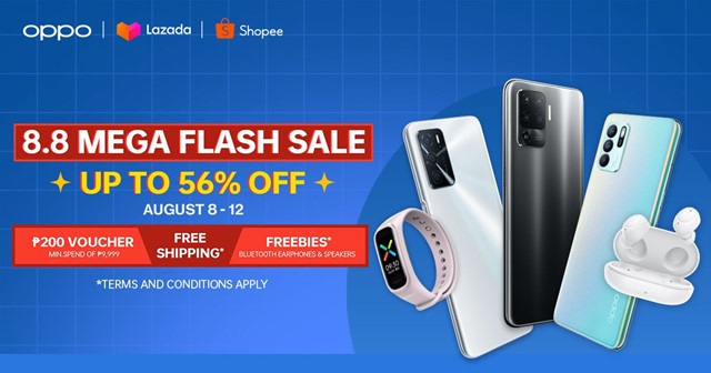 Get up to 56% off on well-loved OPPO Gadgets in the 8.8 Mega Flash Sale!