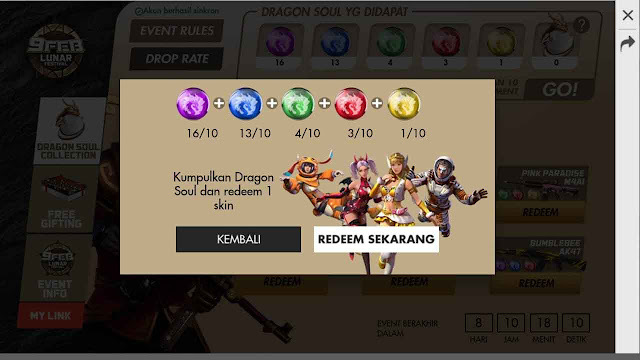 Skin Event Dragon Soul Free Fire