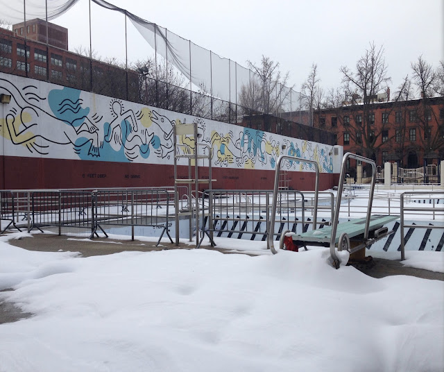 Keith Haring paint mural in Greenwich Village