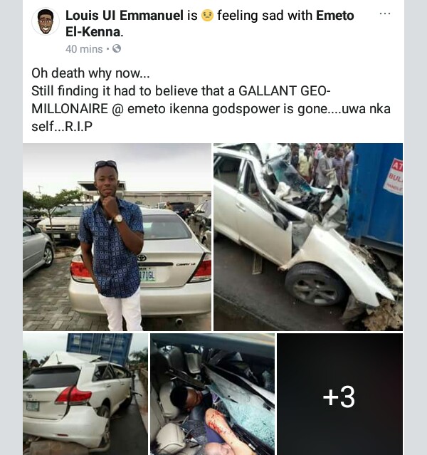 Update: Photos of corps member and girlfriend killed in ghastly accident on their way to Asaba for NYSC clearance and visit