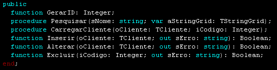 crud delphi mvc dao poo
