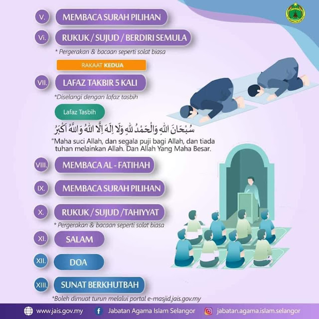 Panduan dan cara Solat Sunat Aidilfitri