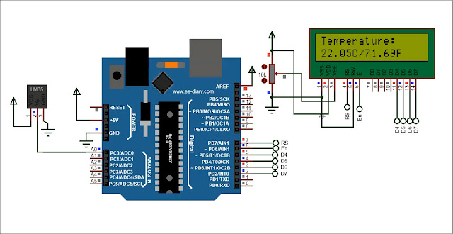 LM35 connection with Arduino and LCD