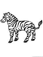 Zebra Coloring Book Page : Marty Zebra Coloring Pages | Madagascar Cartoon Characters ... - Zebra coloring book design with monochrome and colored versions.