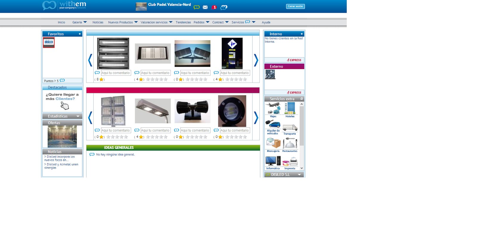 Disiled, Withem, withem your company's network, tecnologia,led,ahorro,energetico,padel,hoteles,industria,obra civil