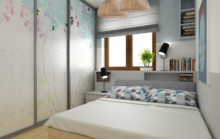 Dekorasi ruang kamar  tidur  sempit dan kecil 3 x 3 Desain 
