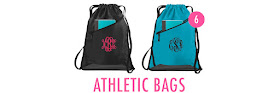 blue and black monogrammed backpacks for gym