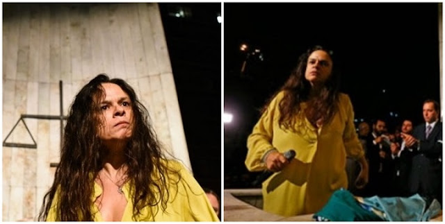 A advogada Janaína Paschoal, autora do pedido de impeachment da presidente Dilma Rousseff, perdeu o controle ontem (4) à noite, em São Paulo, durante pregação no Largo São Francisco.
Em ato de advogados, a moça se comportava como se estivesse “possuída” quando se referia ao ex-presidente Lula. Janaína Paschoal é o retrato fiel do fundamentalismo desses setores que pregam golpe contra o estado democrático de direito. Sobra ódio e falta argumentação jurídica em seu discurso (assista abaixo).