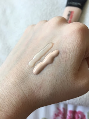 L'oreal's Infallible primer and foundation swatch