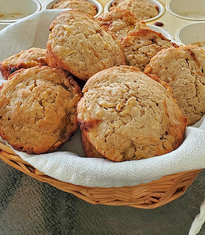sweet potato cheddar biscuits in a basket