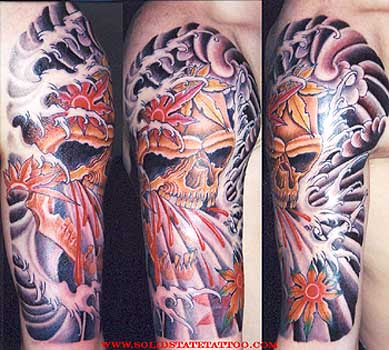 skulls tattoos. day of the dead skull tattoo.