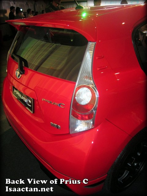 The Back View of Toyota Prius C