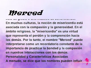 ▷ Significado del nombre Merced