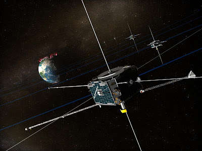 artist's concept of the THEMIS spacecraft