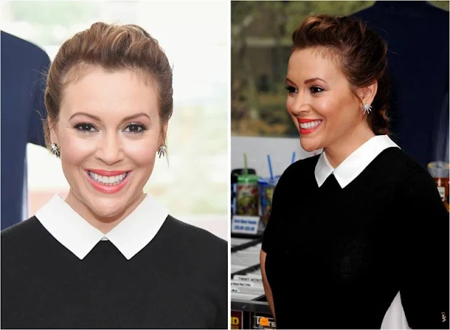 Alyssa Milano Wearing BaubleBar