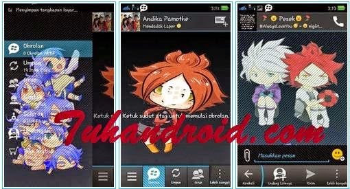  Cara Mudah Install BBM+ MOD ApK Tema Anime/Kartun Movie Jepang