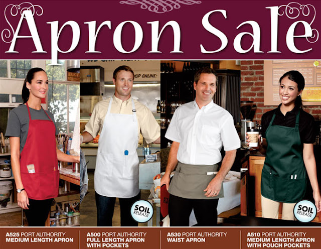 aprons, restaurants, coffee shops, hobby shops, barbeques, tailgating and cookouts