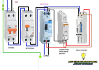 manual automatico contactor monofasico reloj horario