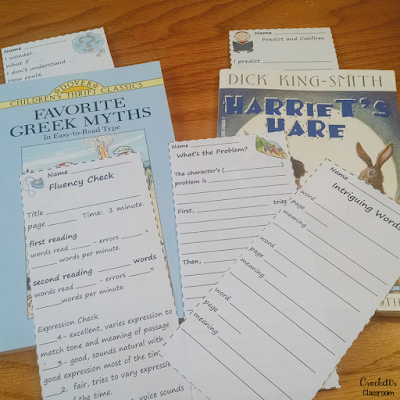  Reading Thinkmarks ---free sample.  Great way to hold kids accountable and have them show their thinking as they read.