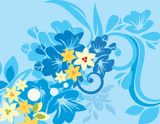 Vector Blue flower background