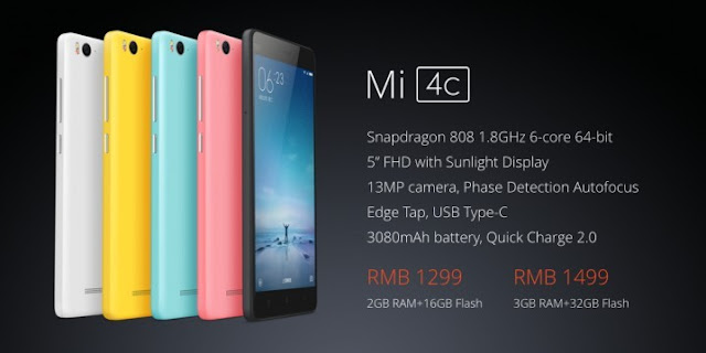 Spesifikasi Xiaomi Mi 4c
