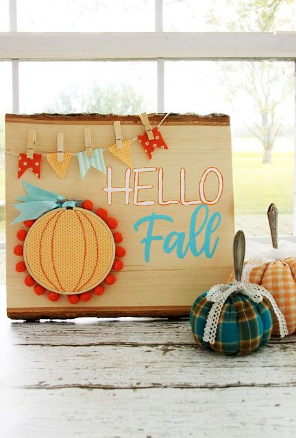 happy fall wood entryway sign