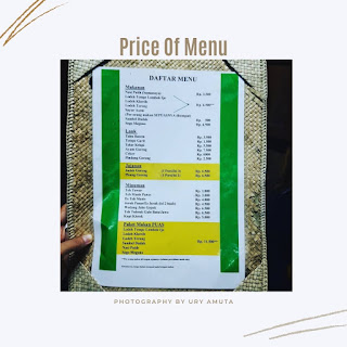 Price of menu